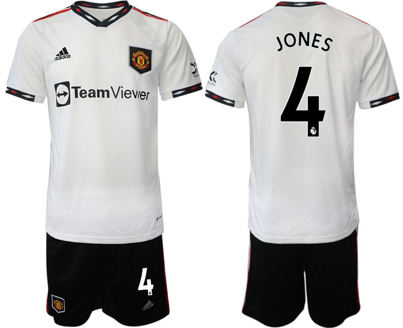 Men 2022-2023 Club Manchester United away white #4 Soccer Jersey->manchester united jersey->Soccer Club Jersey